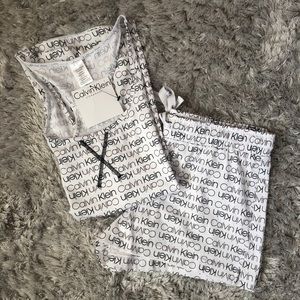 NWT Calvin Klein Logo PJ Set